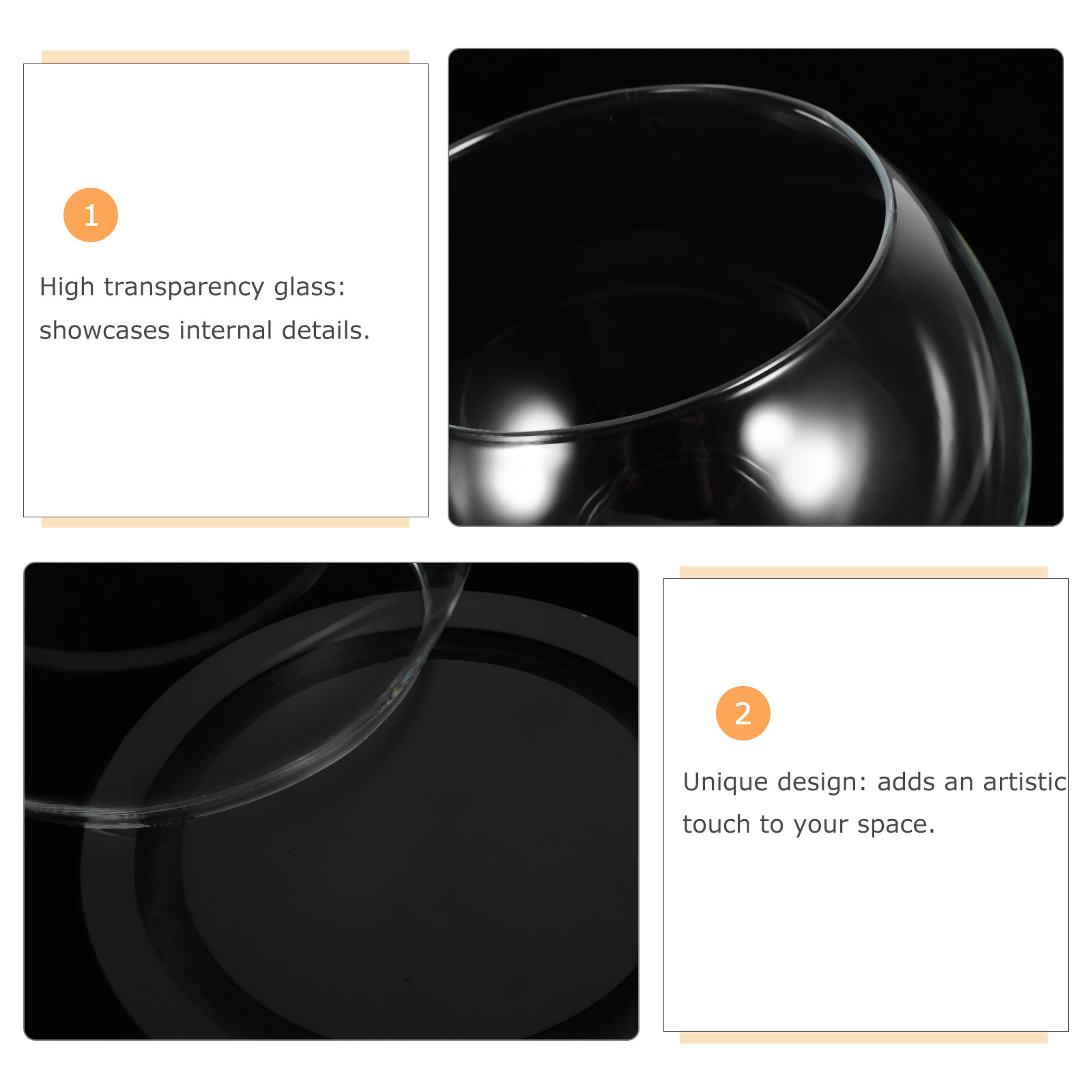 قبة زجاجية مع قاعدة من الخشب ا - مراجعة Plastic Dome Clear وسعره